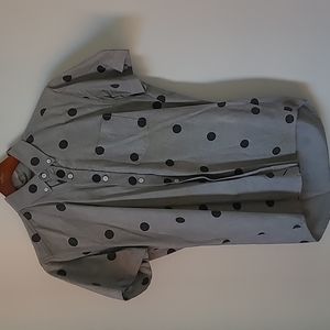 Saturdays Surf NYC Short Sleeve Oxford Button Down (Size M, Gray)